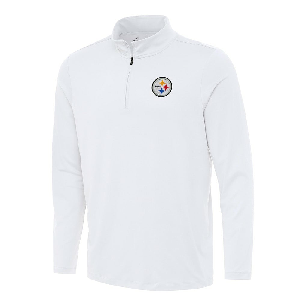 Pittsburgh Steelers Antigua Reprocess Quarter-Zip Top White - NFL