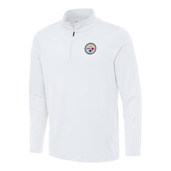 Pittsburgh Steelers Antigua Reprocess Quarter-Zip Top White - NFL