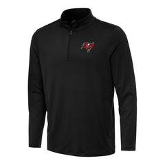 Tampa Bay Buccaneers Antigua Reprocess Quarter-Zip Top Black - NFL