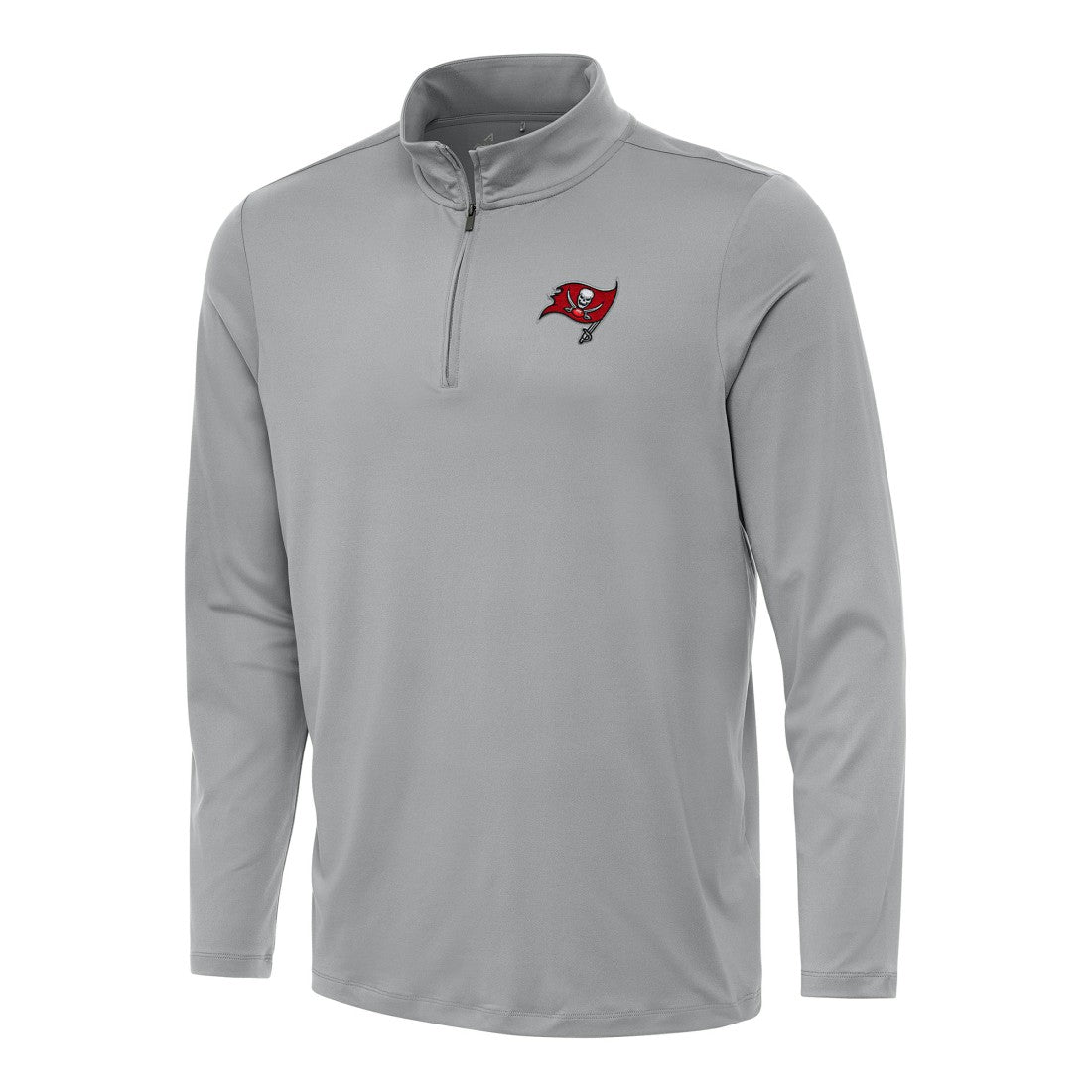 Tampa Bay Buccaneers Antigua Reprocess Quarter-Zip Top Gray - NFL