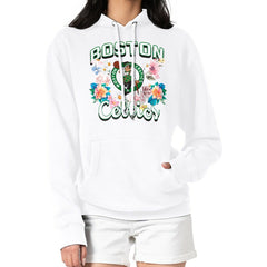 NBA - Boston Celtics G-III 4Her by Carl Banks Women's Flowers Team Logo Graphic Fleece Pullover Hoodie - White
