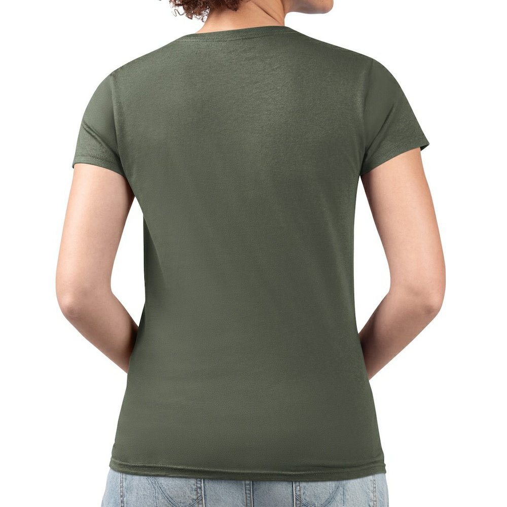 NBA - Boston Celtics G-III 4Her by Carl Banks Women's Super-Slim Fit Lightweight Flowers Team Logo Graphic V-Neck T-Shirt - Olive