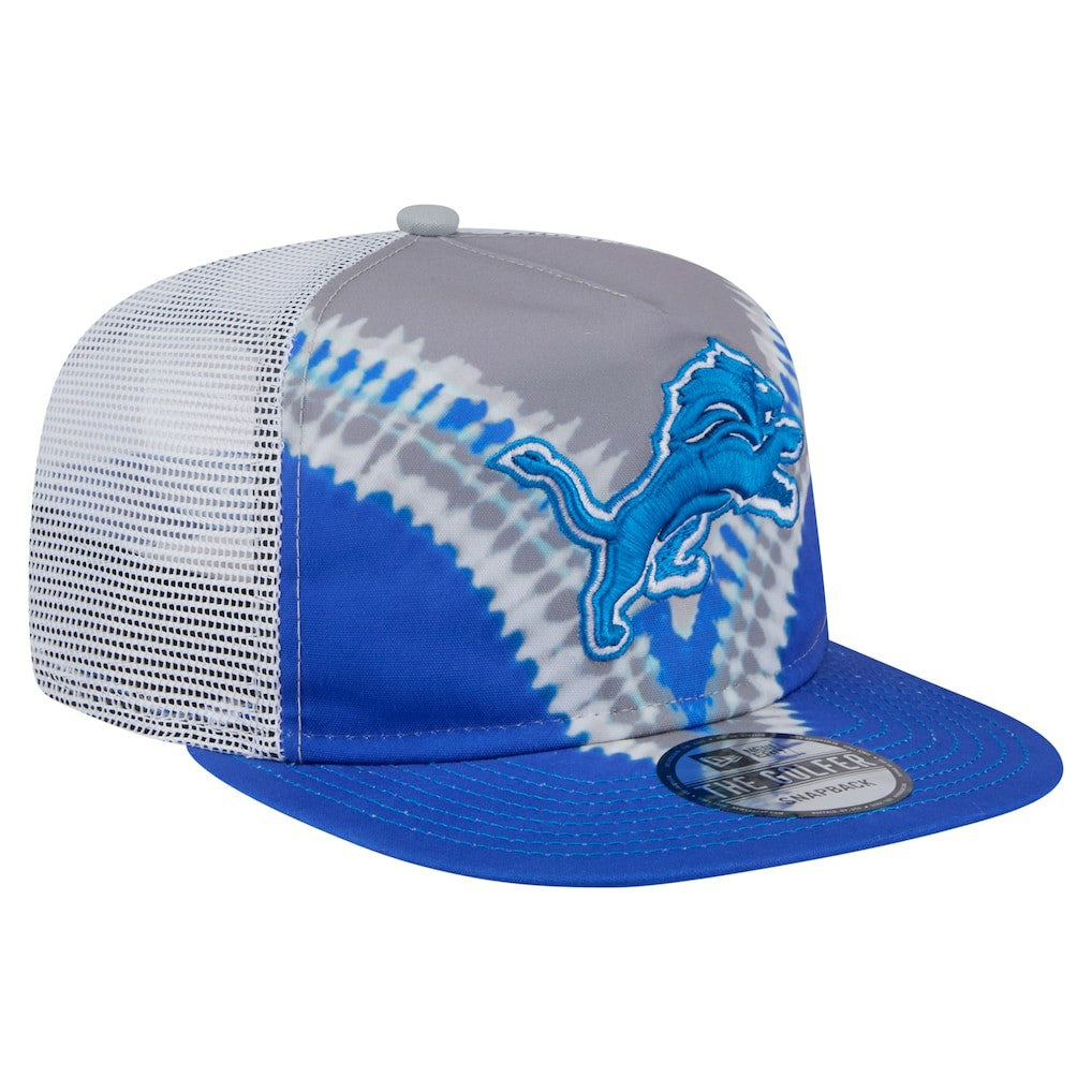 Detroit Lions New Era Throwback Dye Golfer Snapback Hat Gray/Blue - NFL