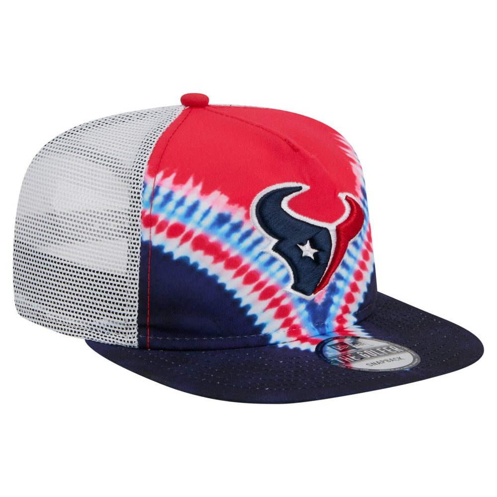 Houston Texans New Era Throwback Dye Golfer Snapback Hat Red/Navy - NFL