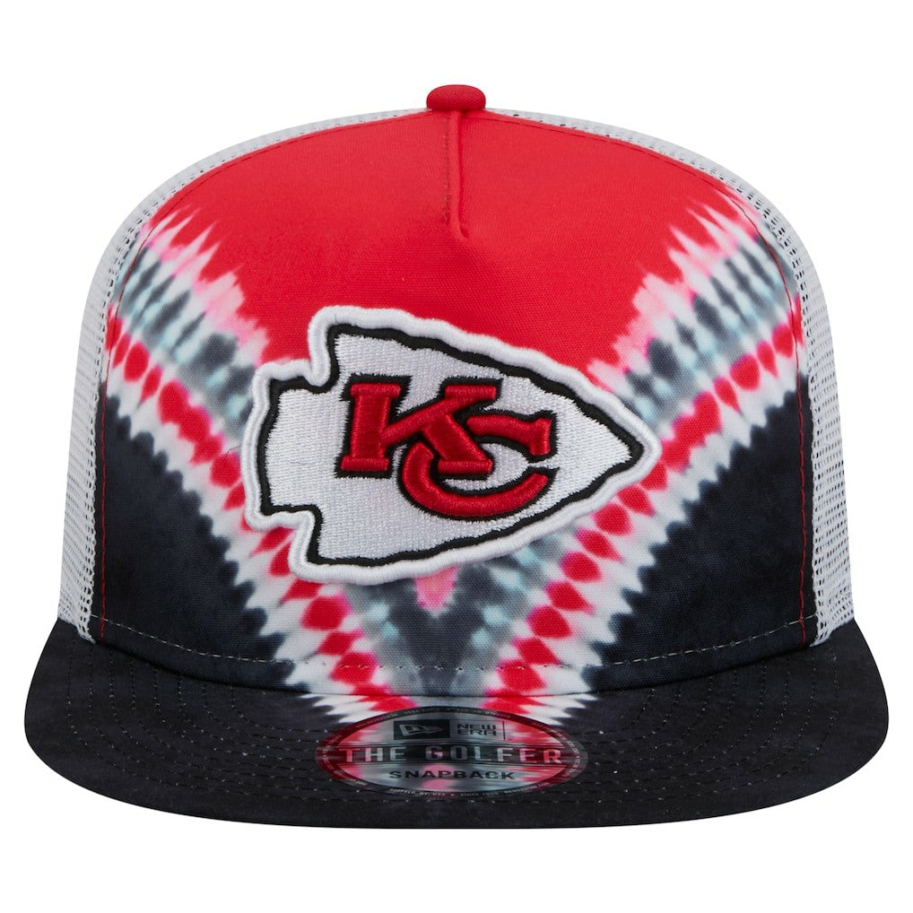 Kansas City Chiefs New Era Throwback Dye Golfer Snapback Hat Red/Black - NFL