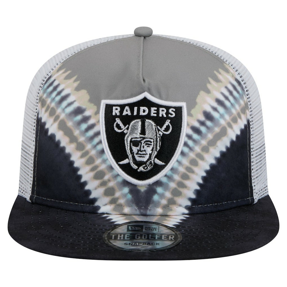 Las Vegas Raiders New Era Throwback Dye Golfer Snapback Hat Gray/Black - NFL