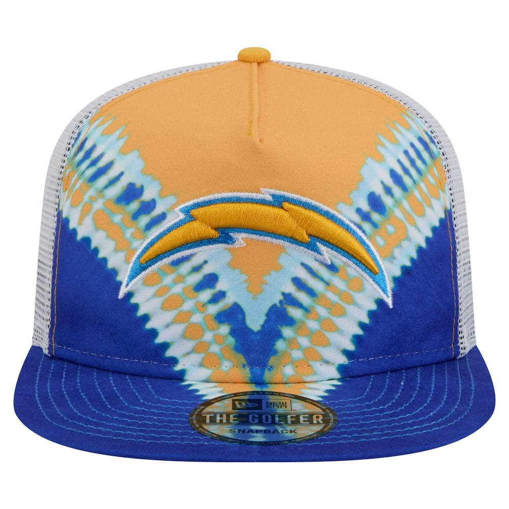 Los Angeles Chargers New Era Throwback Dye Golfer Snapback Hat Gold/Blue - NFL