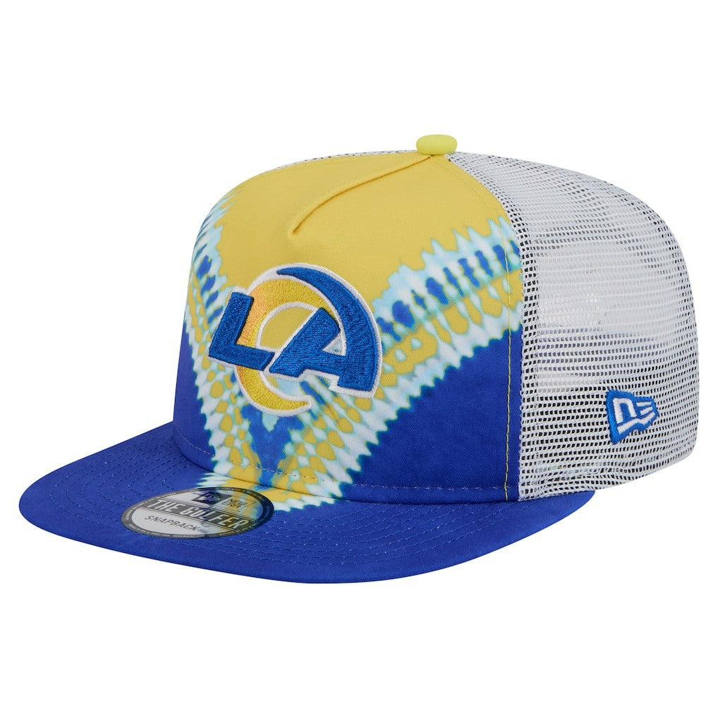 Los Angeles Rams New Era Throwback Dye Golfer Snapback Hat Gold/Royal - NFL