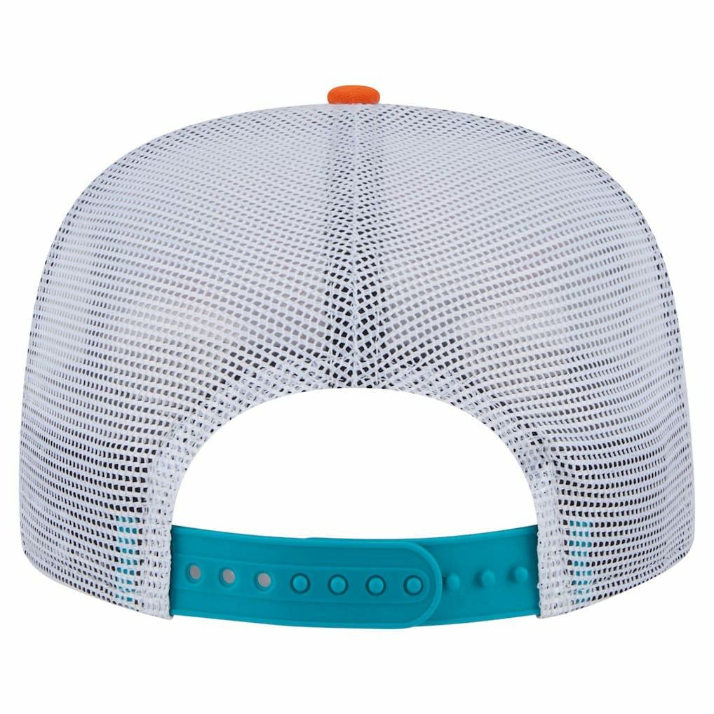 Miami Dolphins New Era Throwback Dye Golfer Snapback Hat Orange/Aqua - NFL