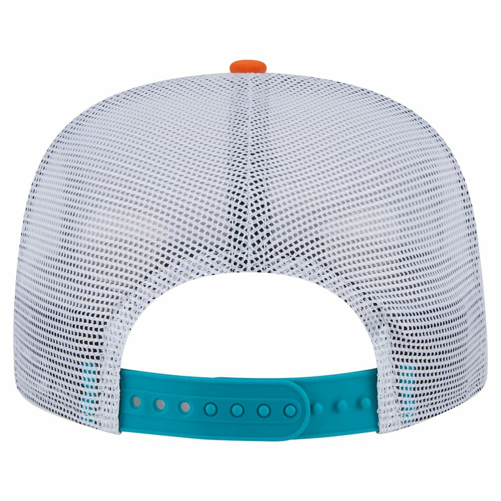 Miami Dolphins New Era Throwback Dye Golfer Snapback Hat Orange/Aqua - NFL