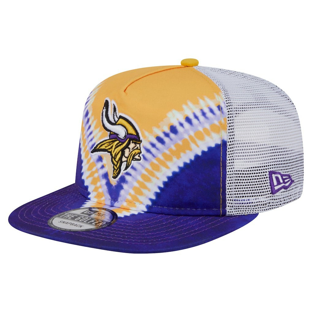 Minnesota Vikings New Era Throwback Dye Golfer Snapback Hat Gold/Purple - NFL
