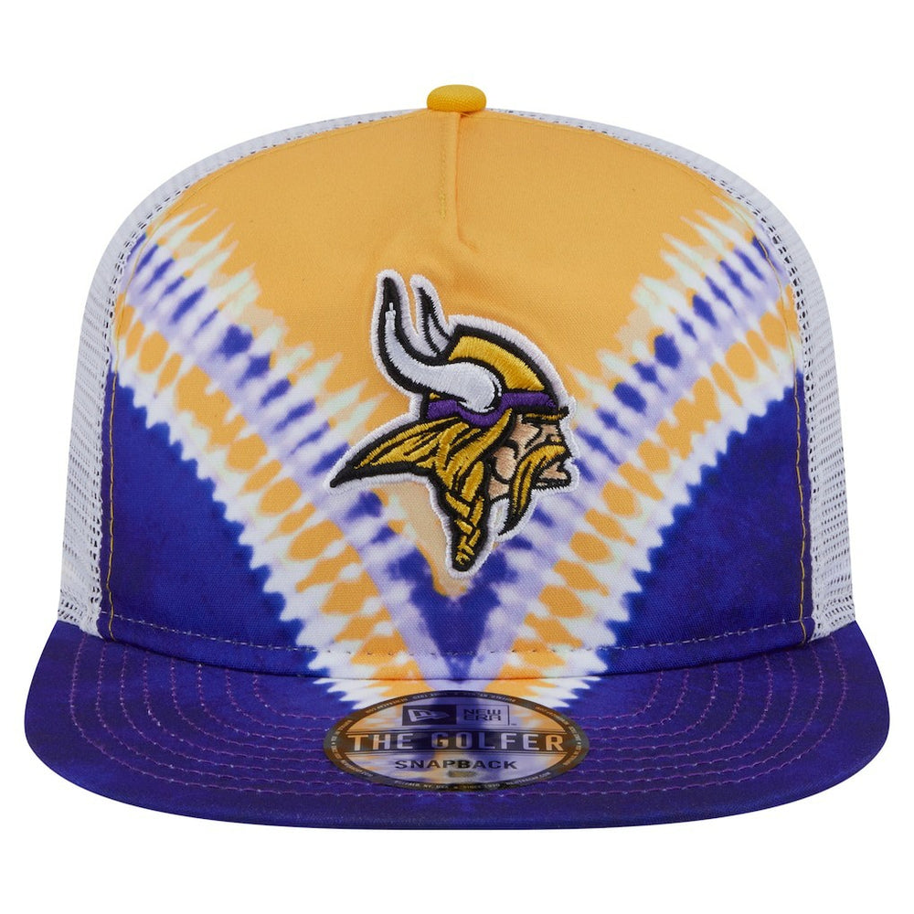 Minnesota Vikings New Era Throwback Dye Golfer Snapback Hat Gold/Purple - NFL