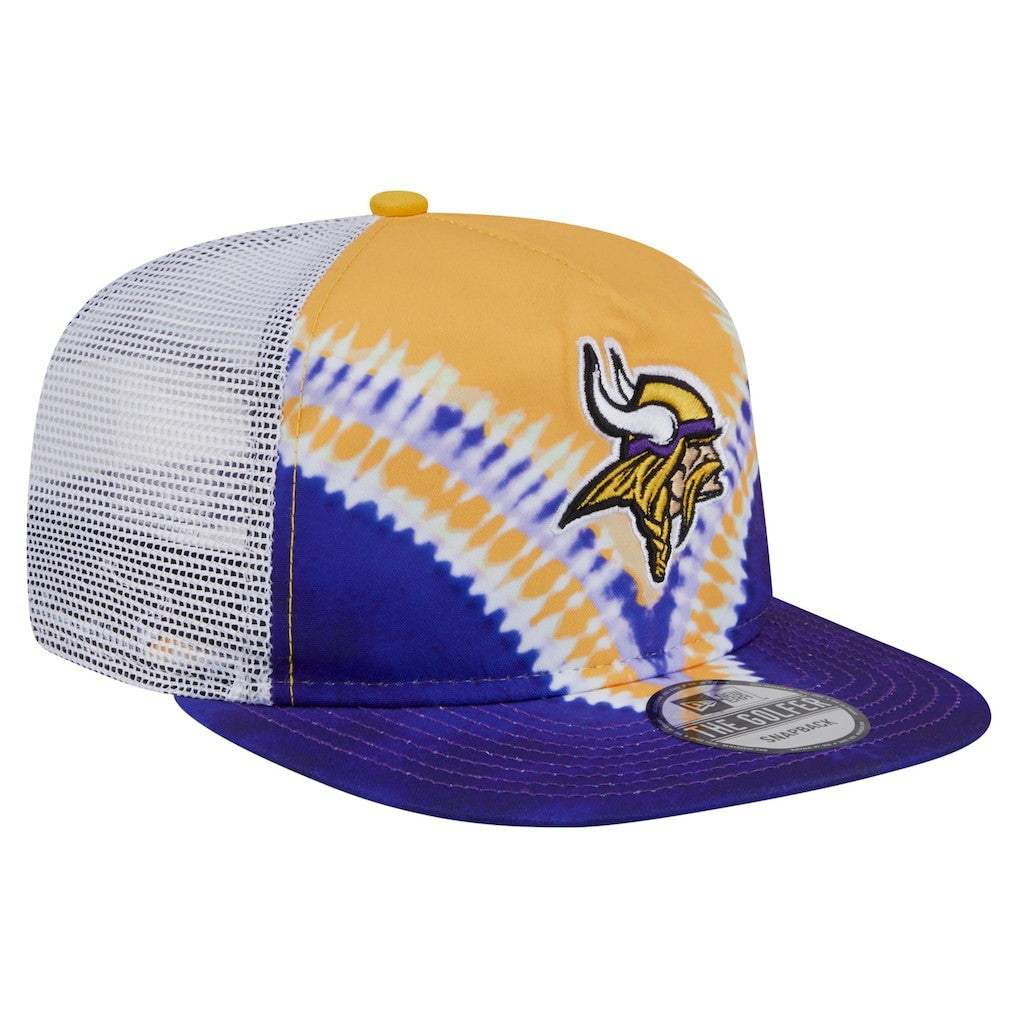Minnesota Vikings New Era Throwback Dye Golfer Snapback Hat Gold/Purple - NFL