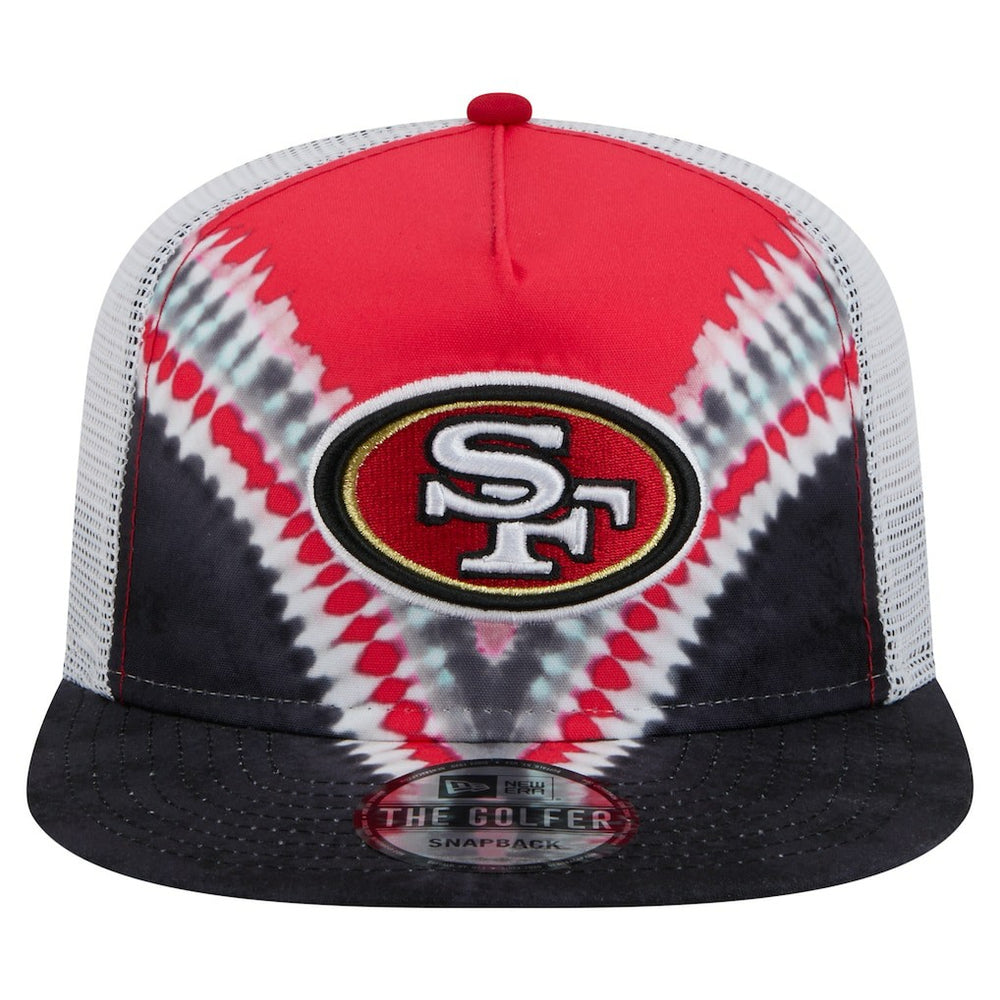 San Francisco 49ers New Era Throwback Dye Golfer Snapback Hat Scarlet/Black - NFL