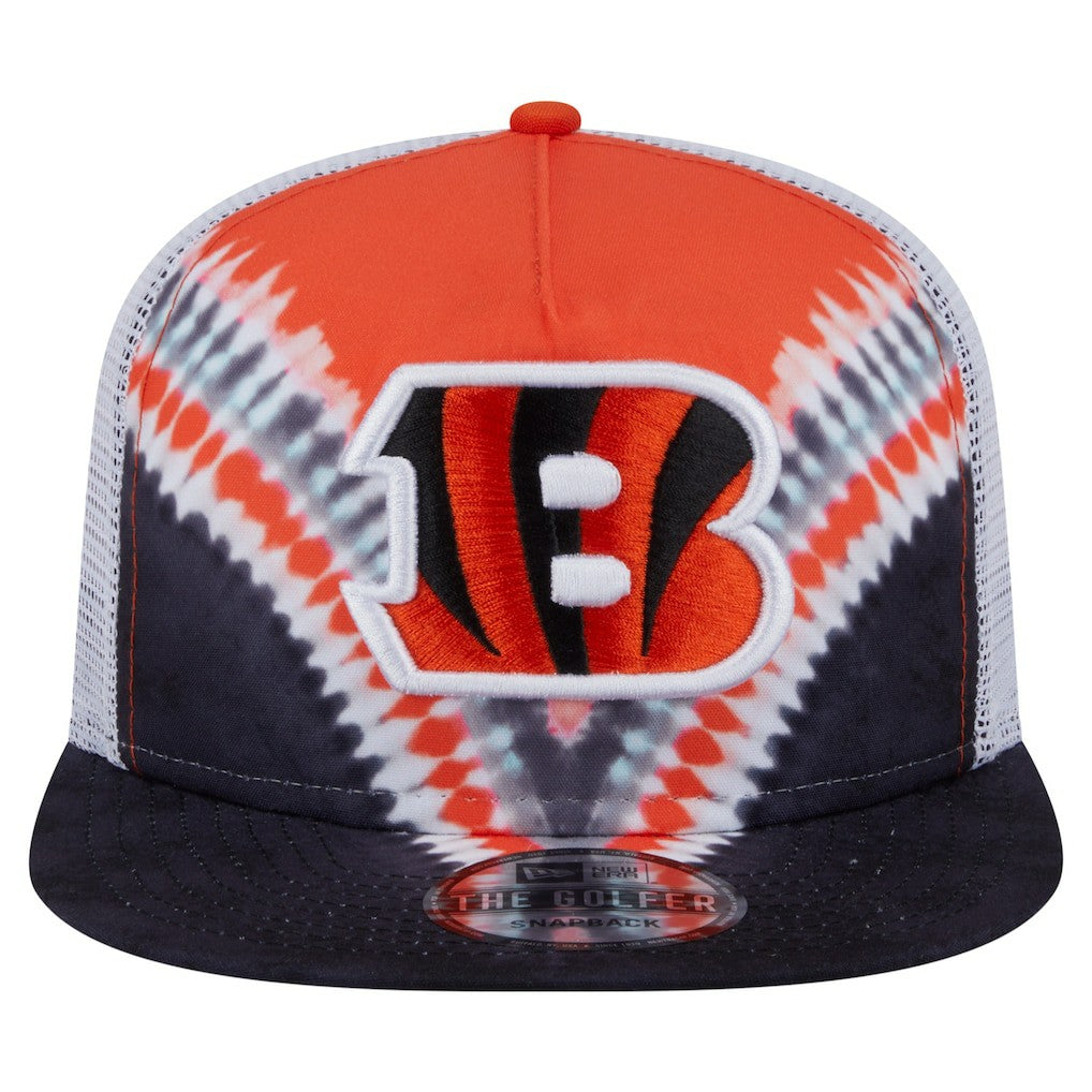 Cincinnati Bengals New Era Throwback Dye Golfer Snapback Hat Orange/Black - NFL