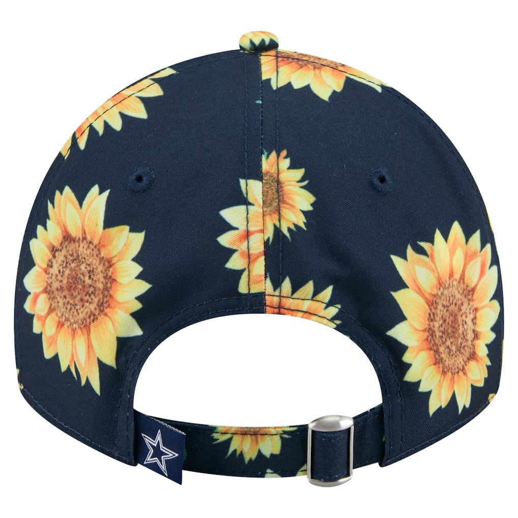 Dallas Cowboys New Era Women's Adventure Sunflower 9TWENTY Adjustable Hat Navy - NFL