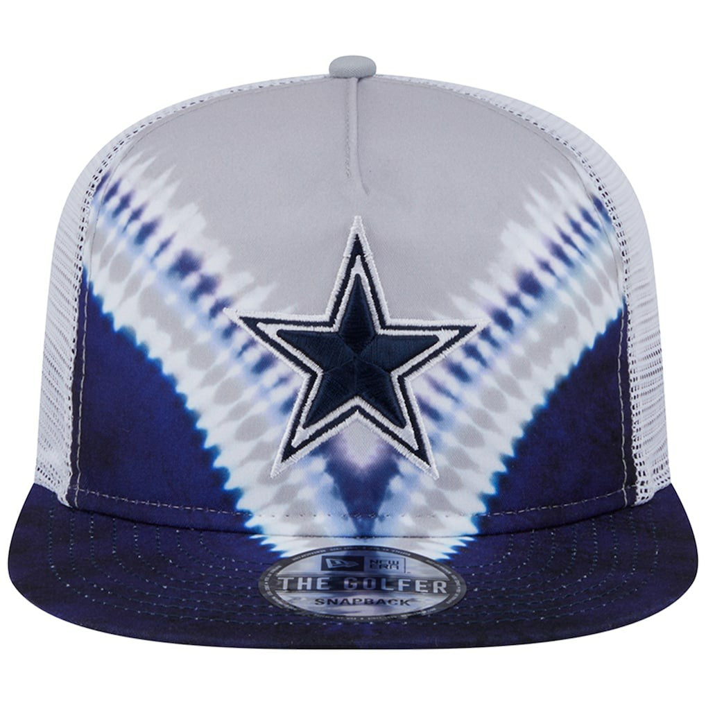 Dallas Cowboys New Era Throwback Dye Golfer Snapback Hat Gray/Navy - NFL