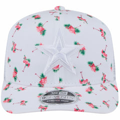 Dallas Cowboys New Era Adventure Flamingo Pattern 9SEVENTY Stretch-Snap Hat White - NFL