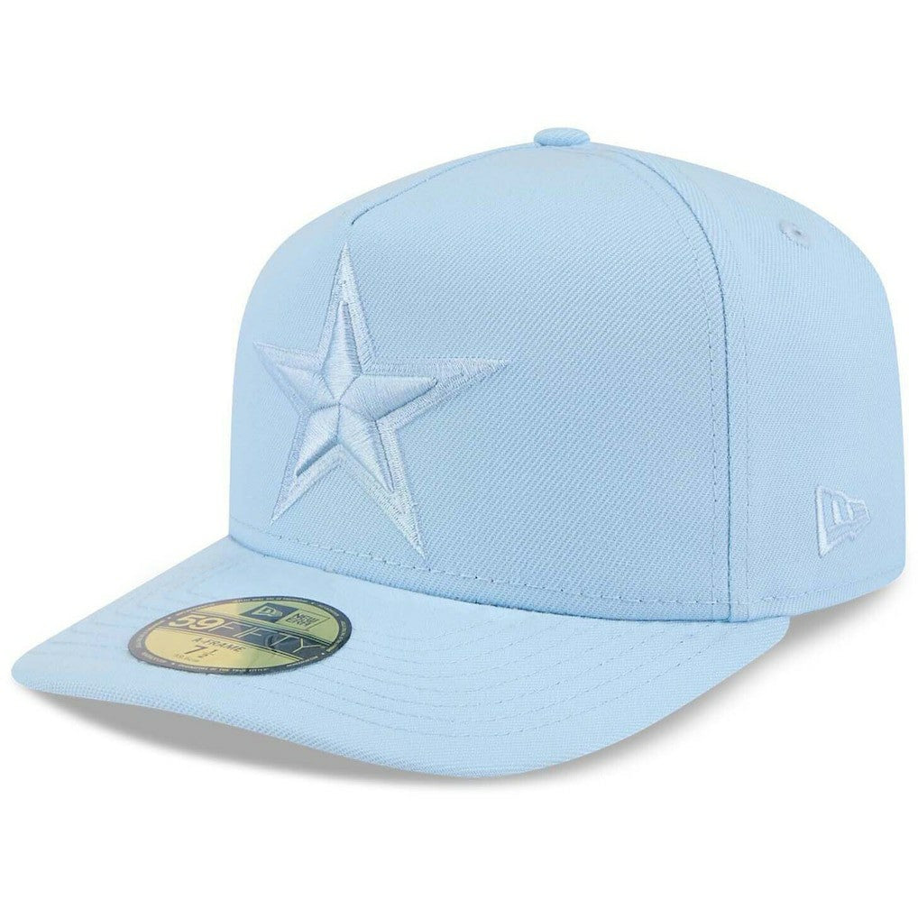 Dallas Cowboys New Era Color Pack A-Frame 59FIFTY Fitted Hat Light Blue - NFL