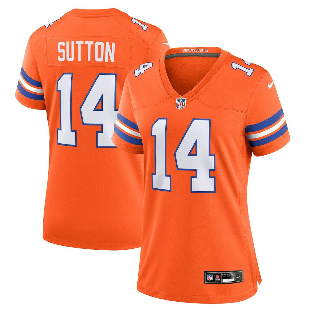 Courtland Sutton Denver Broncos Women's Mile High Collection 1977 Throwback Player Game Jersey Orange - Nike