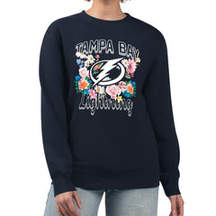 Tampa Bay Lightning - G-III 4Her by Carl Banks Women's Flower Logo Pullover Sweatshirt Navy