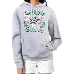 Dallas Stars - G-III 4Her by Carl Banks Women's Flower Logo Pullover Hoodie Heather Gray