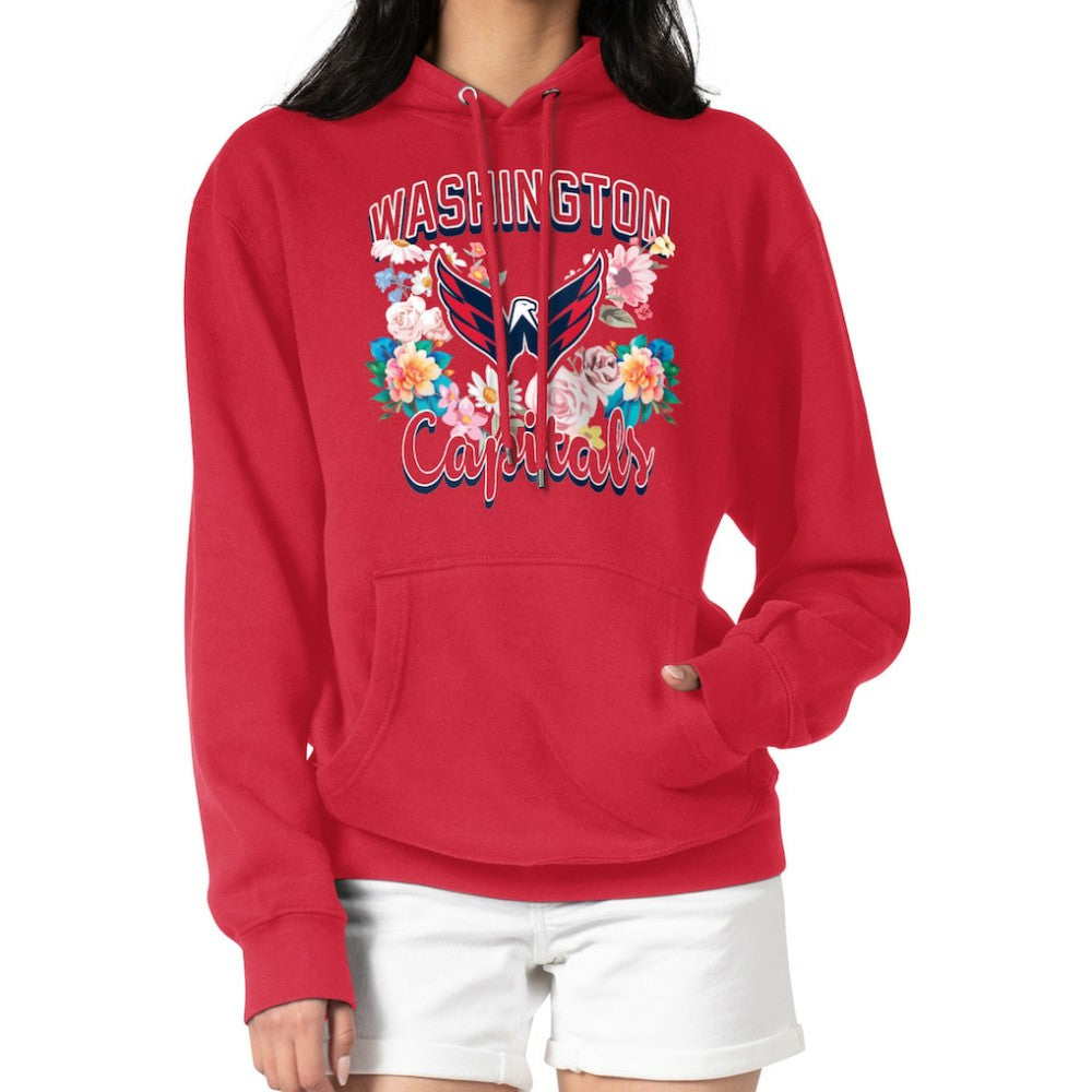 Washington Capitals G-III 4Her by Carl Banks Women's Flower Logo Pullover Hoodie Red