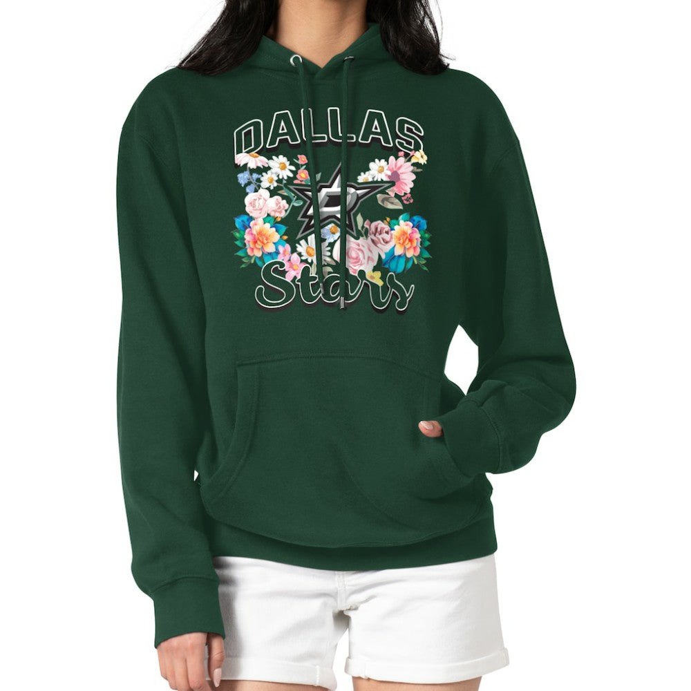 Dallas Stars - G-III 4Her by Carl Banks Women's Flower Logo Pullover Hoodie Green