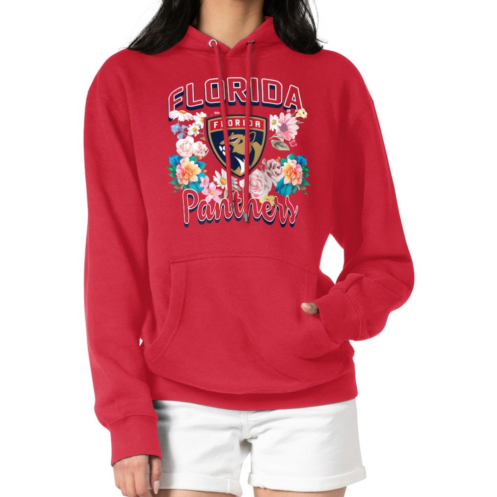 Florida Panthers - G-III 4Her by Carl Banks Women's Flower Logo Pullover Hoodie Red