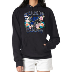 St. Louis Blues - G-III 4Her by Carl Banks Women's Flower Logo Pullover Hoodie Black