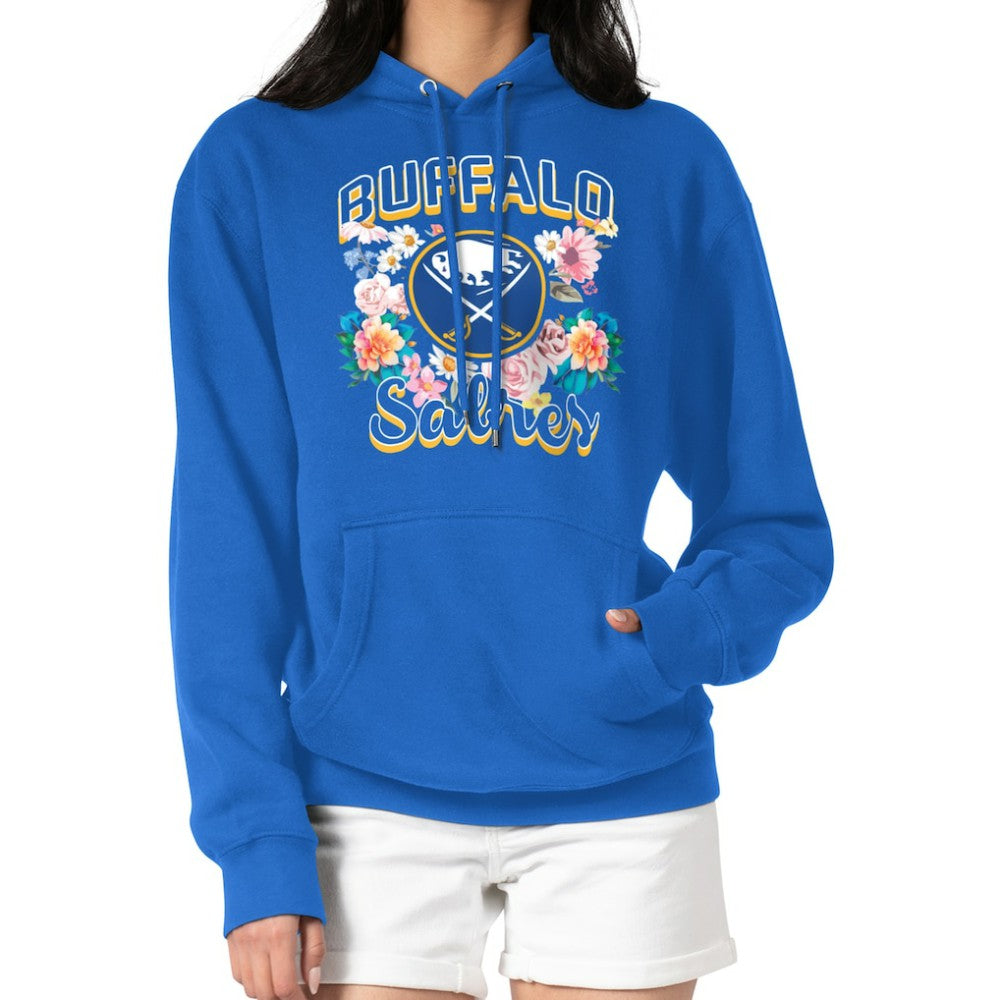 Buffalo Sabres - G-III 4Her by Carl Banks Women's Flower Logo Pullover Hoodie Royal