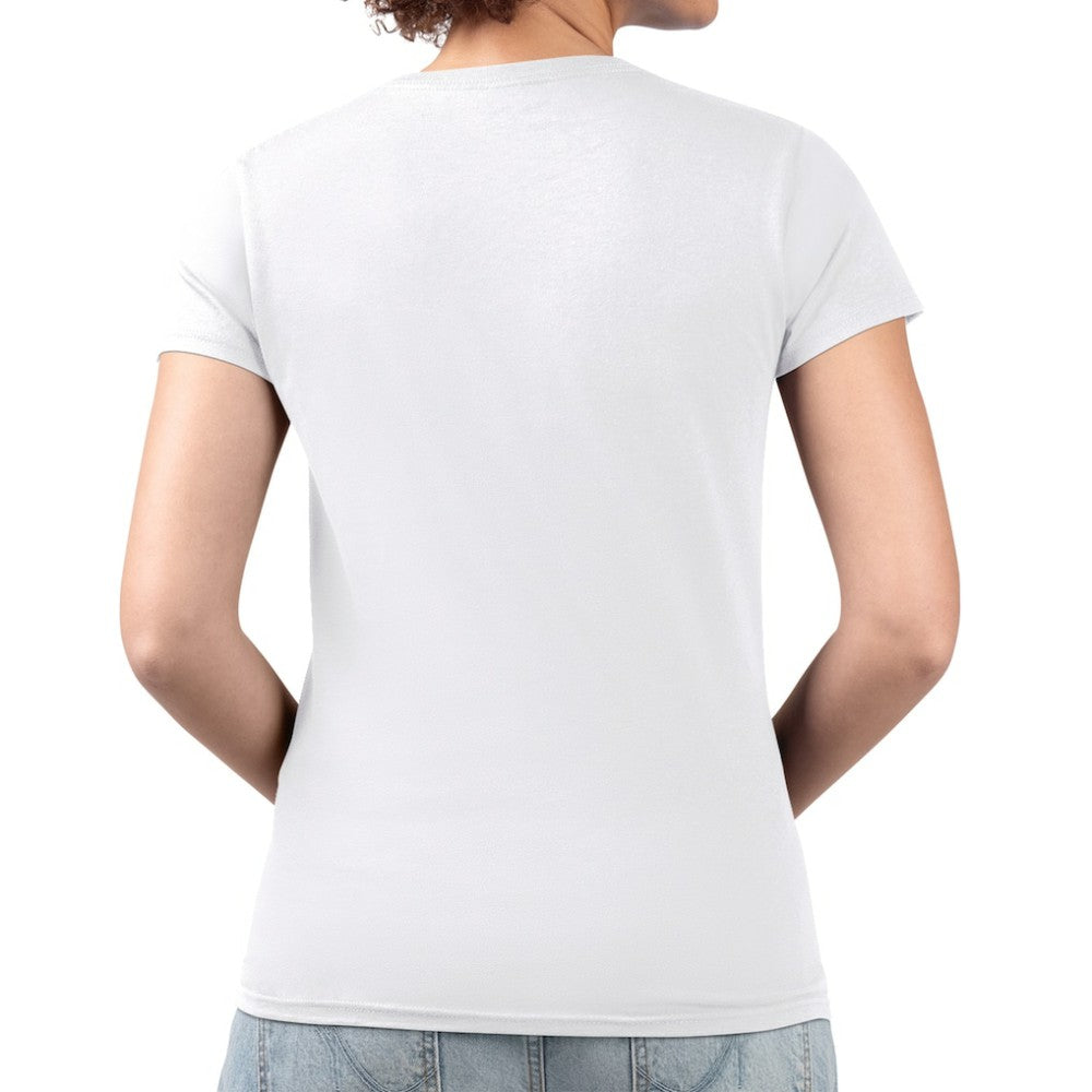Edmonton Oilers - G-III 4Her by Carl Banks Women's Super-Slim Fit Lightweight Flower Logo V-Neck T-Shirt White