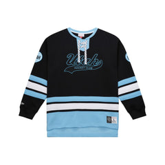 Utah Hockey Club Mitchell & Ness Heritage Lace-Up Pullover Sweatshirt Black
