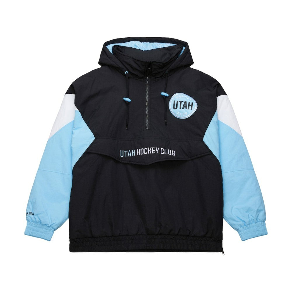 Utah Hockey Club Mitchell & Ness Retro Anorak Half-Zip Jacket Black
