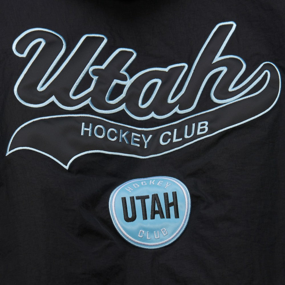 Utah Hockey Club Mitchell & Ness Retro Anorak Half-Zip Jacket Black