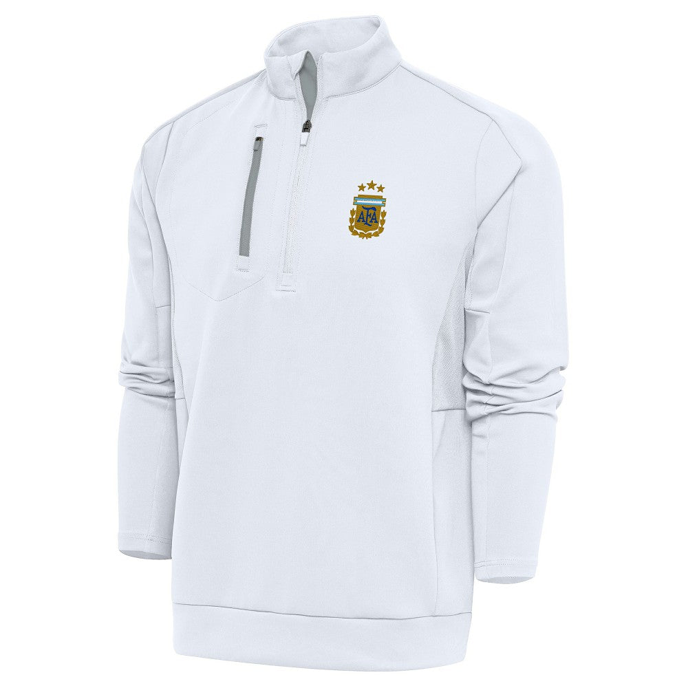 Argentina National Team Antigua Generation Quarter-Zip Pullover Top - White