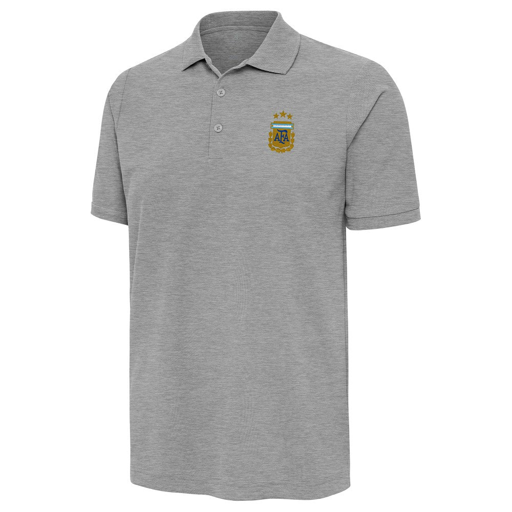 Argentina National Team Antigua Legacy Pique Polo - Heather Gray
