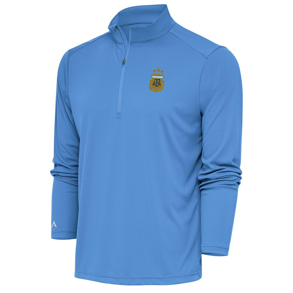 Argentina National Team Antigua Tribute Quarter-Zip Pullover Top - Powder Blue