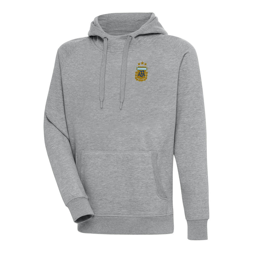 Argentina National Team Antigua Victory Pullover Hoodie - Heather Gray