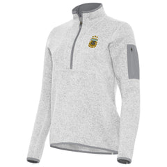 Argentina National Team Antigua Women's Fortune Half-Zip Pullover Jacket - Heather Gray