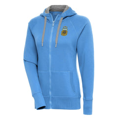 Argentina National Team Antigua Women's Victory Full-Zip Hoodie - Powder Blue