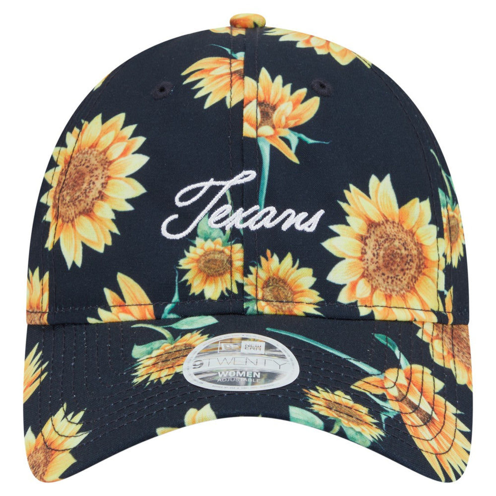 Houston Texans New Era Women's Adventure Sunflower 9TWENTY Adjustable Hat Navy - NFL