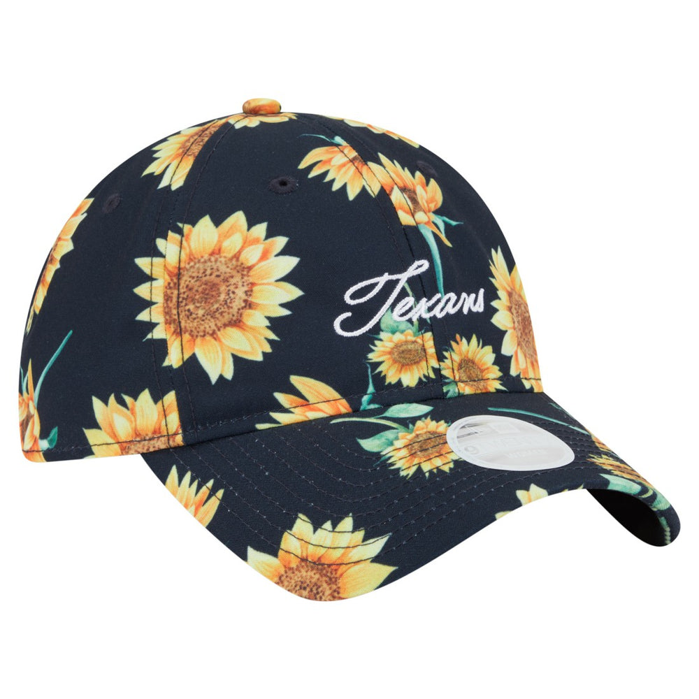 Houston Texans New Era Women's Adventure Sunflower 9TWENTY Adjustable Hat Navy - NFL