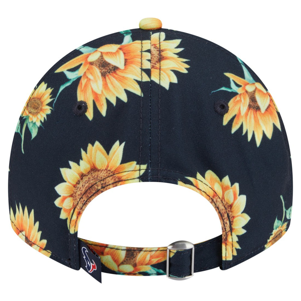 Houston Texans New Era Women's Adventure Sunflower 9TWENTY Adjustable Hat Navy - NFL