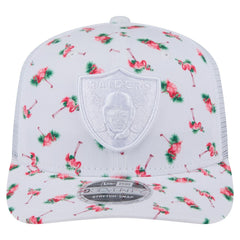 Las Vegas Raiders New Era Adventure Flamingo Pattern 9SEVENTY Stretch-Snap Hat White - NFL