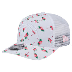 Los Angeles Chargers New Era Adventure Flamingo Pattern 9SEVENTY Stretch-Snap Hat White - NFL