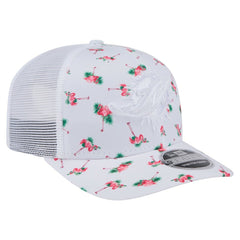 Miami Dolphins New Era Adventure Flamingo Pattern 9SEVENTY Stretch-Snap Hat White - NFL
