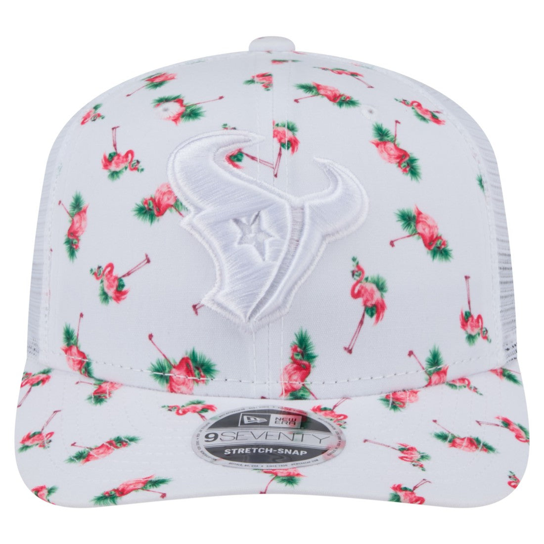 Houston Texans New Era Adventure Flamingo Pattern 9SEVENTY Stretch-Snap Hat White - NFL