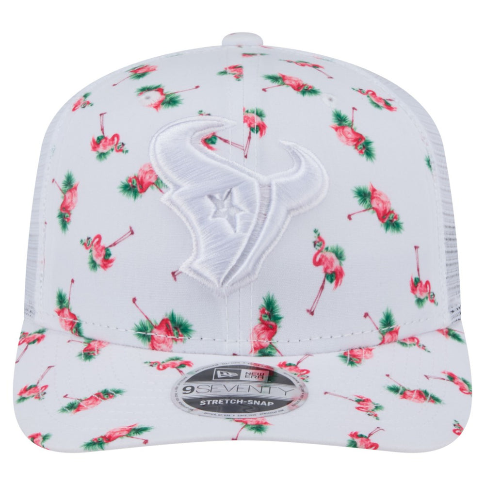 Houston Texans New Era Adventure Flamingo Pattern 9SEVENTY Stretch-Snap Hat White - NFL
