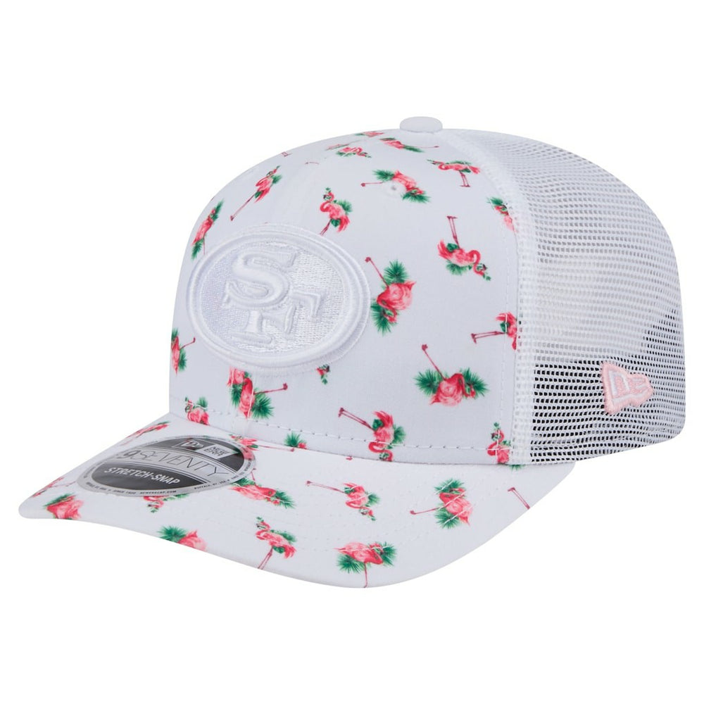 San Francisco 49ers New Era Adventure Flamingo Pattern 9SEVENTY Stretch-Snap Hat White - NFL